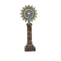 Figura Virgen del Pilar - Columna de Alabastro con Corona de Metal - 30 centímetros