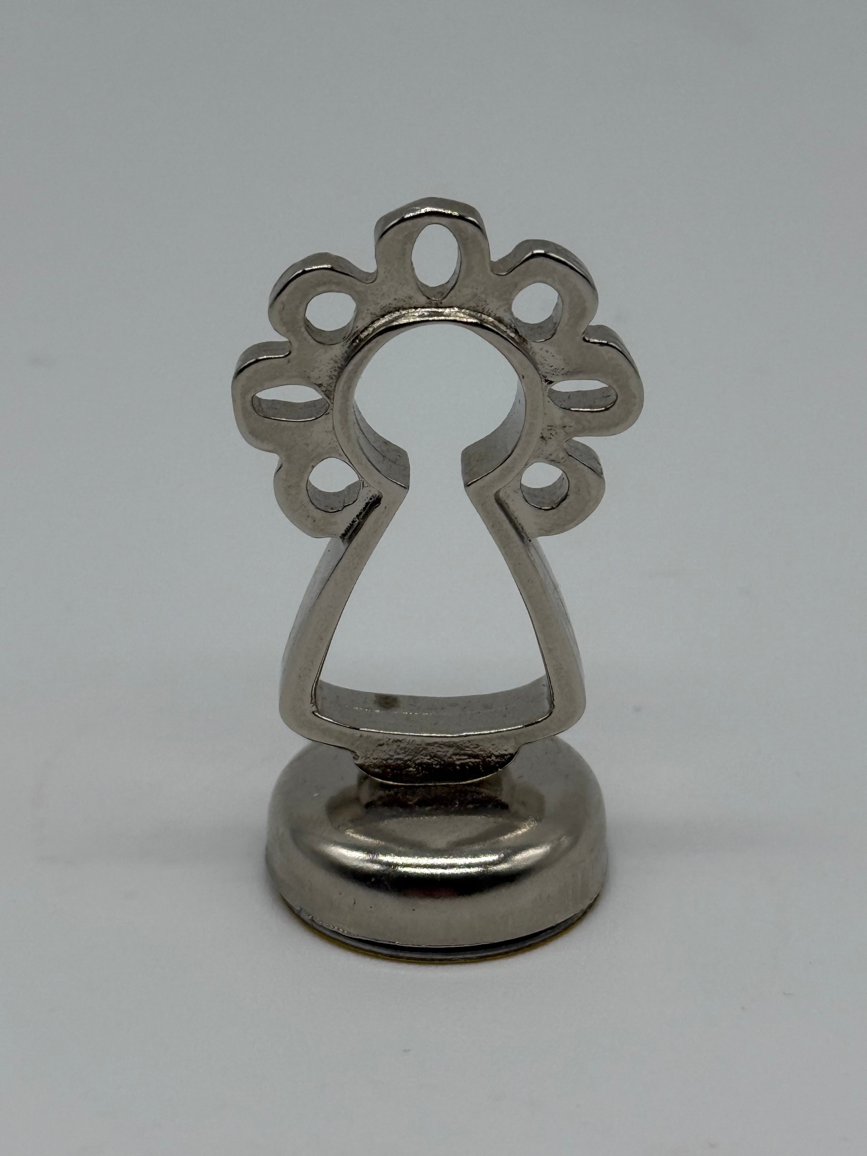 Figura Virgen del Pilar 5cm – Imán para Coche - Color Plata