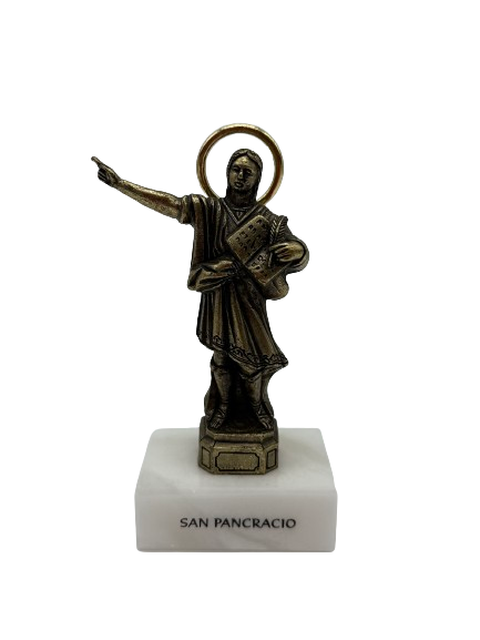 Genérico Figura San Pancracio Original: 13 cm - Marmol y Acero